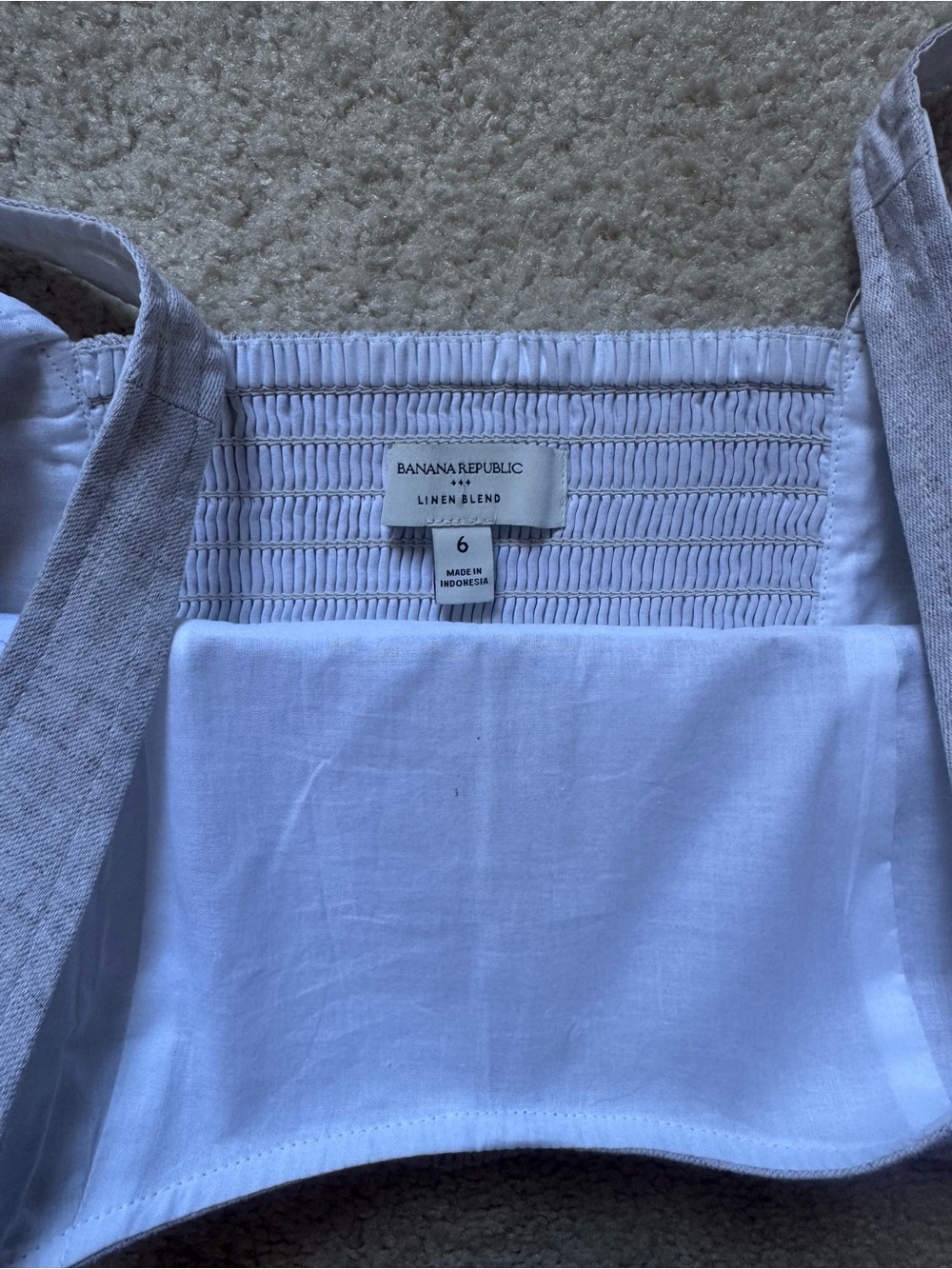 Banana Republic Beige Linen-Blend Square Neck Crop Bustier Tank Top - 6 - Picture 4 of 4